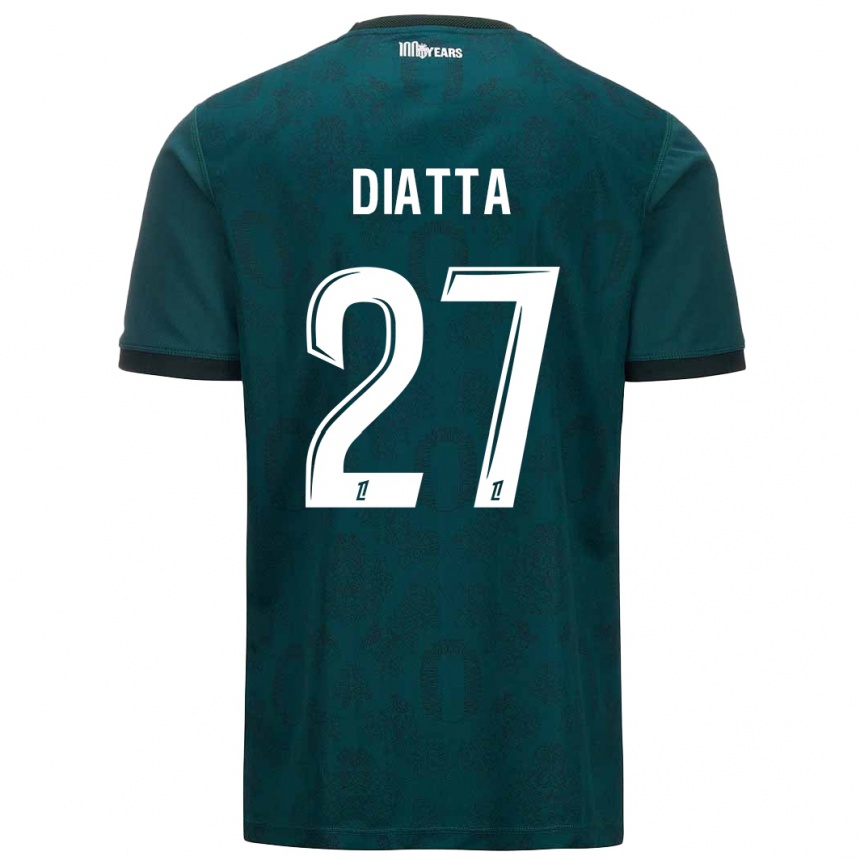 Kids Football Krépin Diatta #27 Dark Green Away Jersey 2024/25 T-Shirt