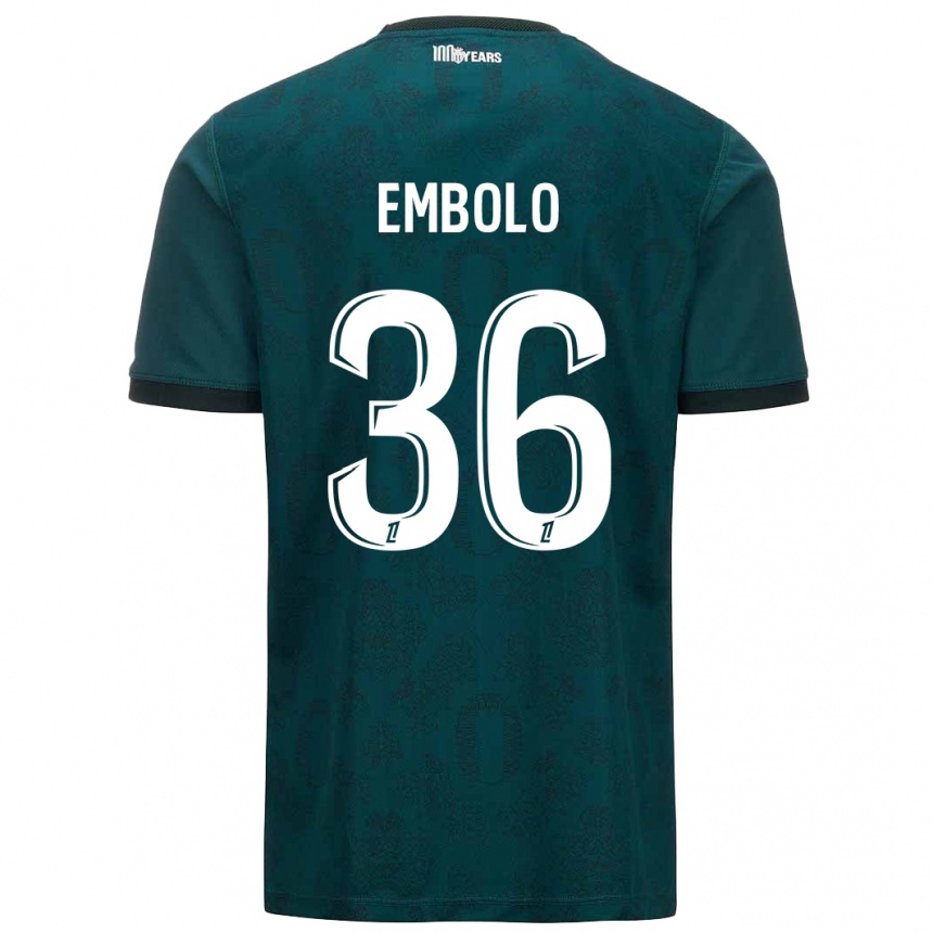 Kids Football Breel Embolo #36 Dark Green Away Jersey 2024/25 T-Shirt