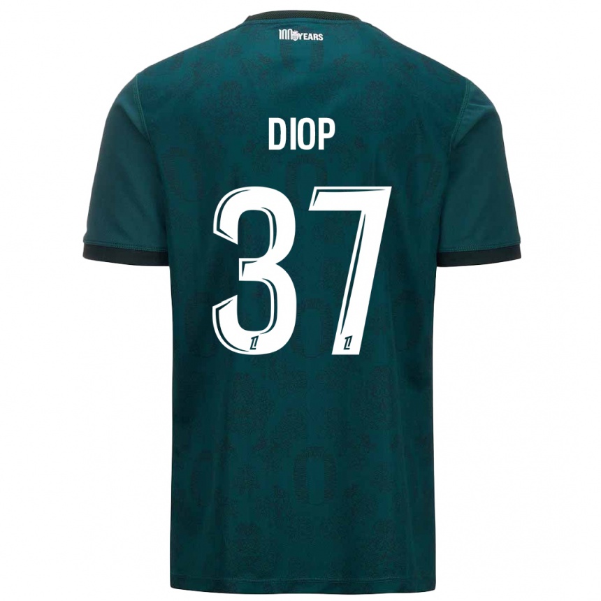 Kids Football Edan Diop #37 Dark Green Away Jersey 2024/25 T-Shirt