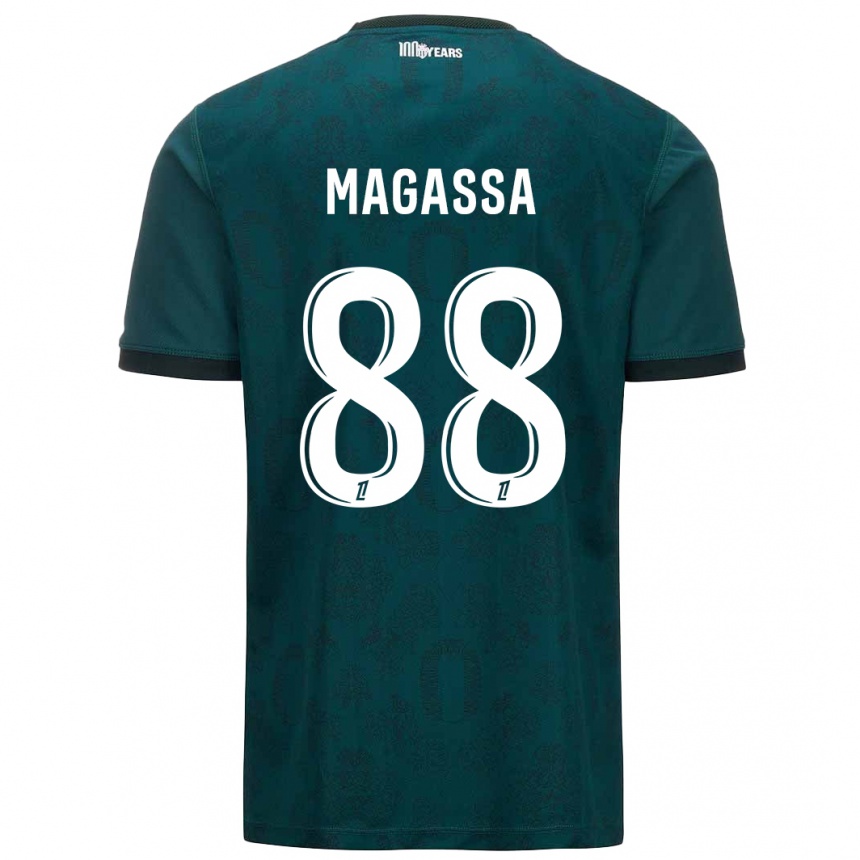 Kids Football Soungoutou Magassa #88 Dark Green Away Jersey 2024/25 T-Shirt