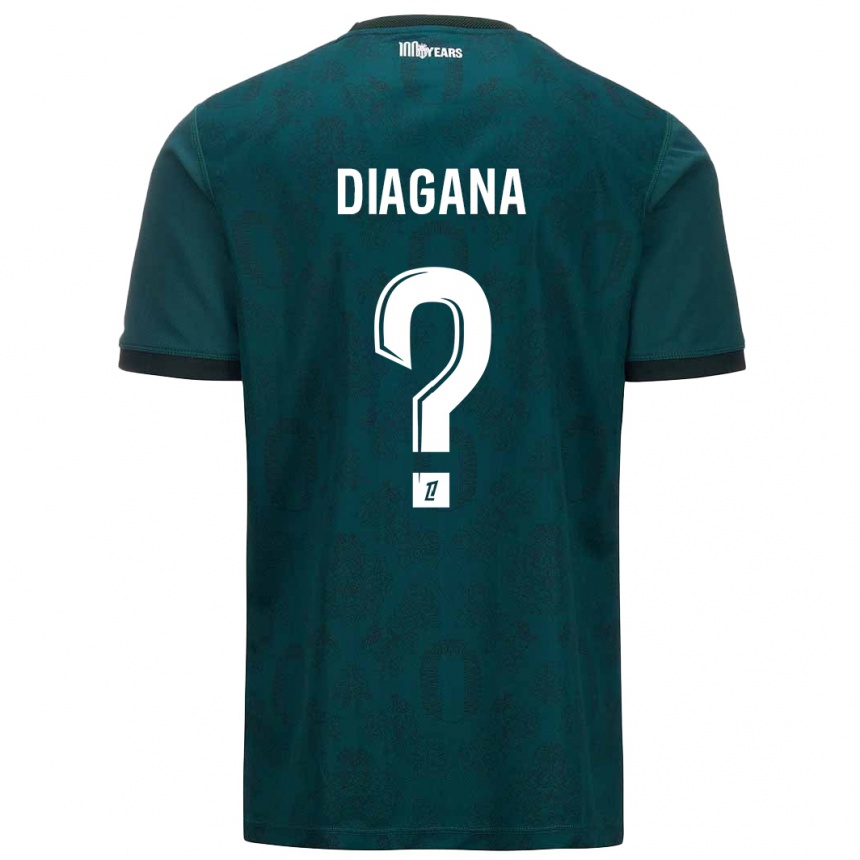 Kids Football Abdoulaye Diagana #0 Dark Green Away Jersey 2024/25 T-Shirt