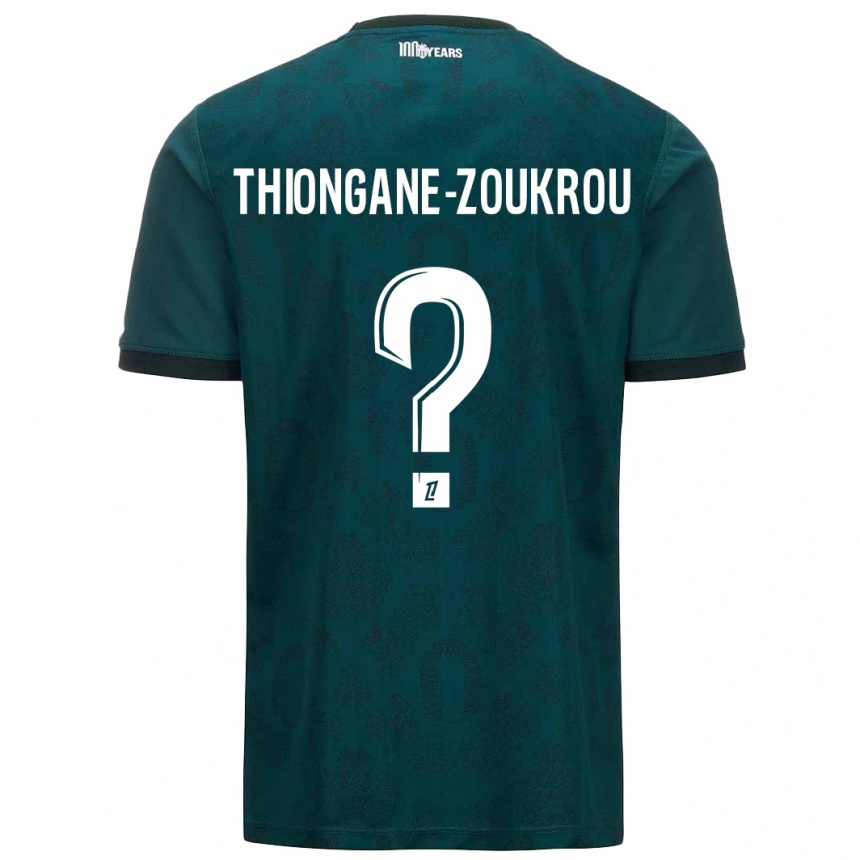 Kids Football Ackah-Tidiane Thiongane-Zoukrou #0 Dark Green Away Jersey 2024/25 T-Shirt