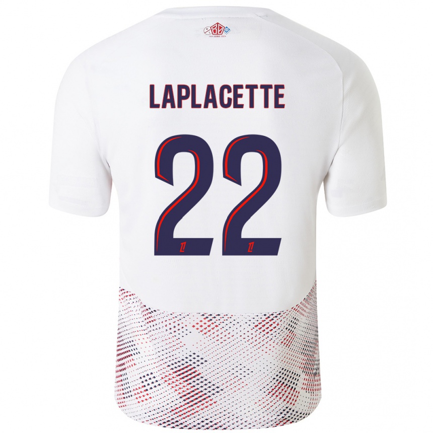 Kids Football Tess Laplacette #22 White Royal Blue Away Jersey 2024/25 T-Shirt