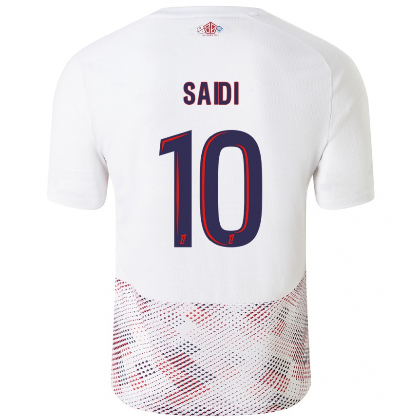 Kids Football Rachel Saidi #10 White Royal Blue Away Jersey 2024/25 T-Shirt