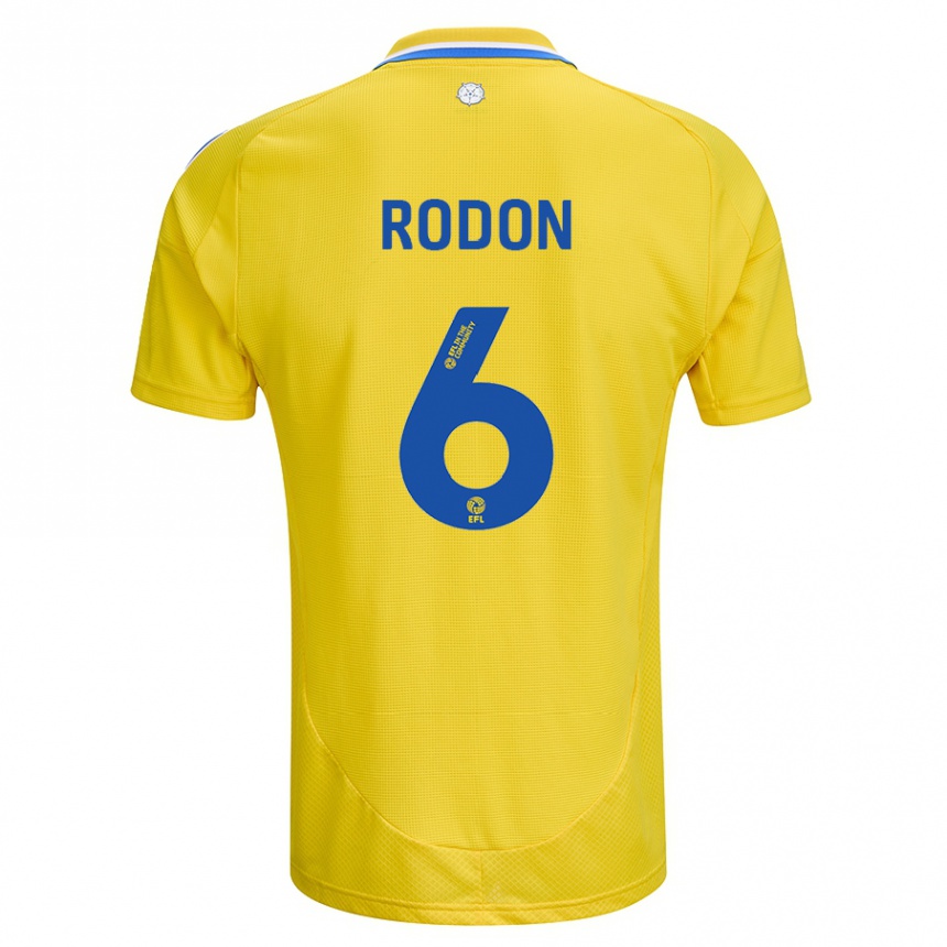 Kids Football Joe Rodon #6 Yellow Blue Away Jersey 2024/25 T-Shirt