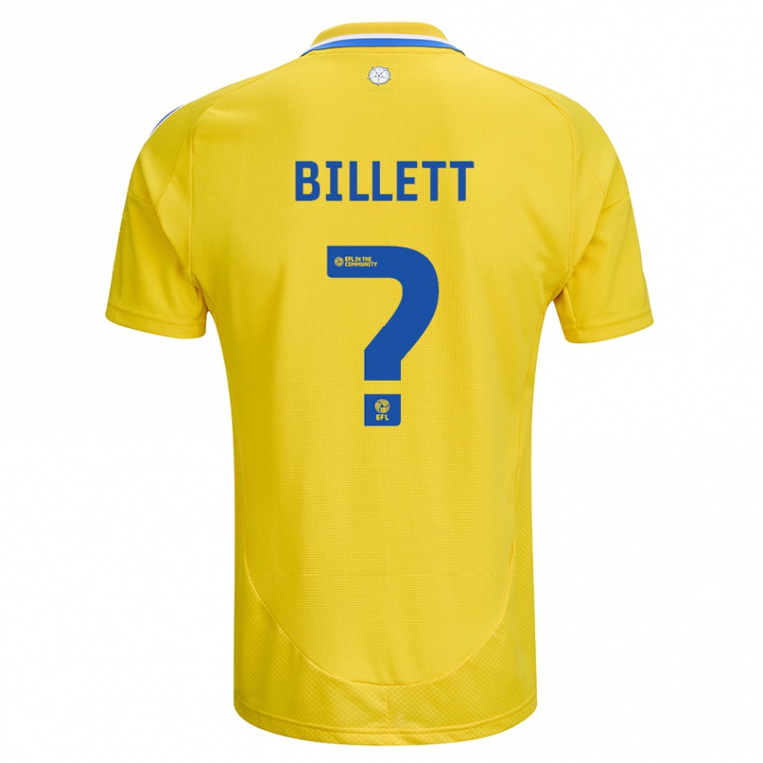 Kids Football Joe Billett #0 Yellow Blue Away Jersey 2024/25 T-Shirt