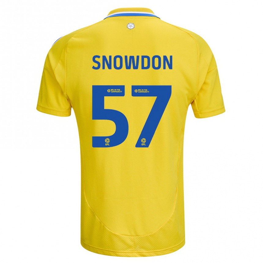 Kids Football Joe Snowdon #57 Yellow Blue Away Jersey 2024/25 T-Shirt