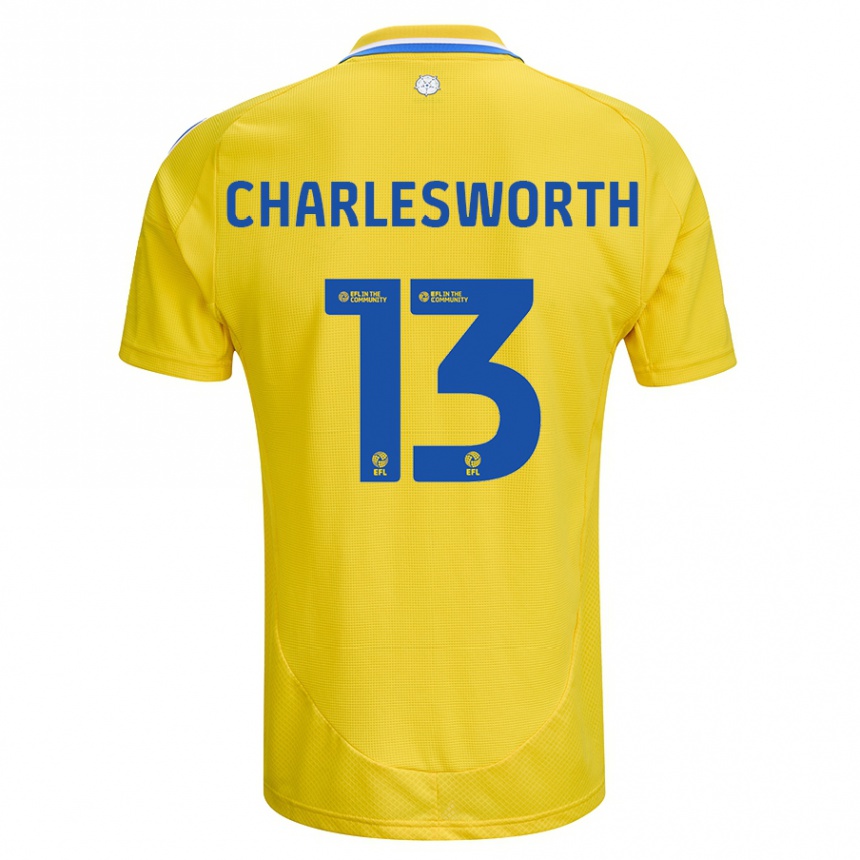 Kids Football Millie Robshaw-Charlesworth #13 Yellow Blue Away Jersey 2024/25 T-Shirt