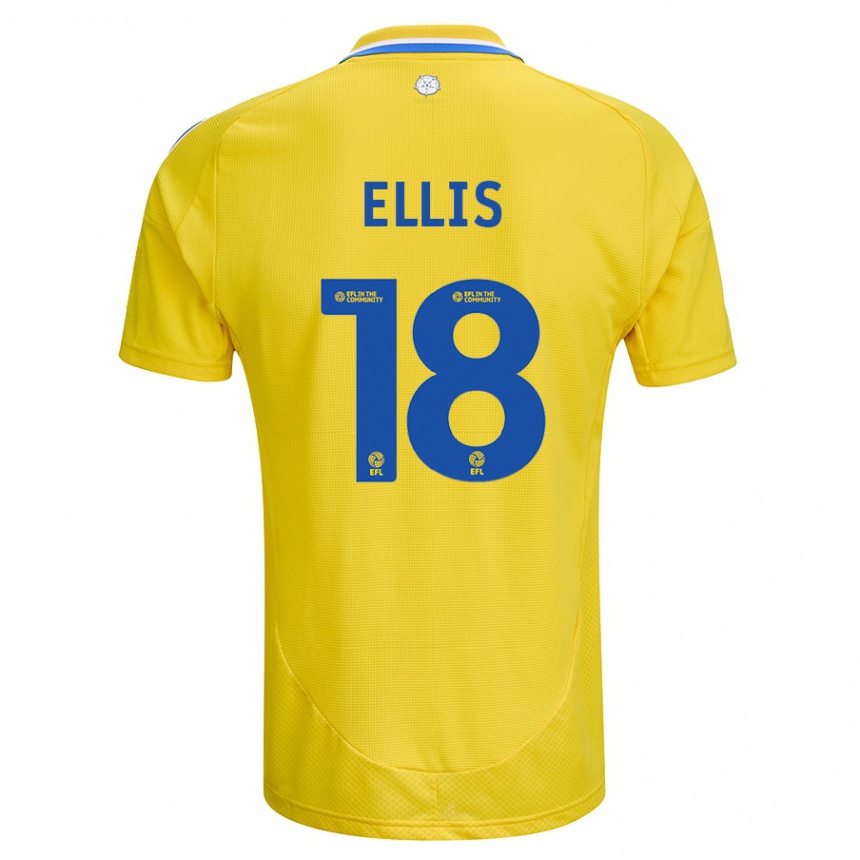 Kids Football Macy Ellis #18 Yellow Blue Away Jersey 2024/25 T-Shirt