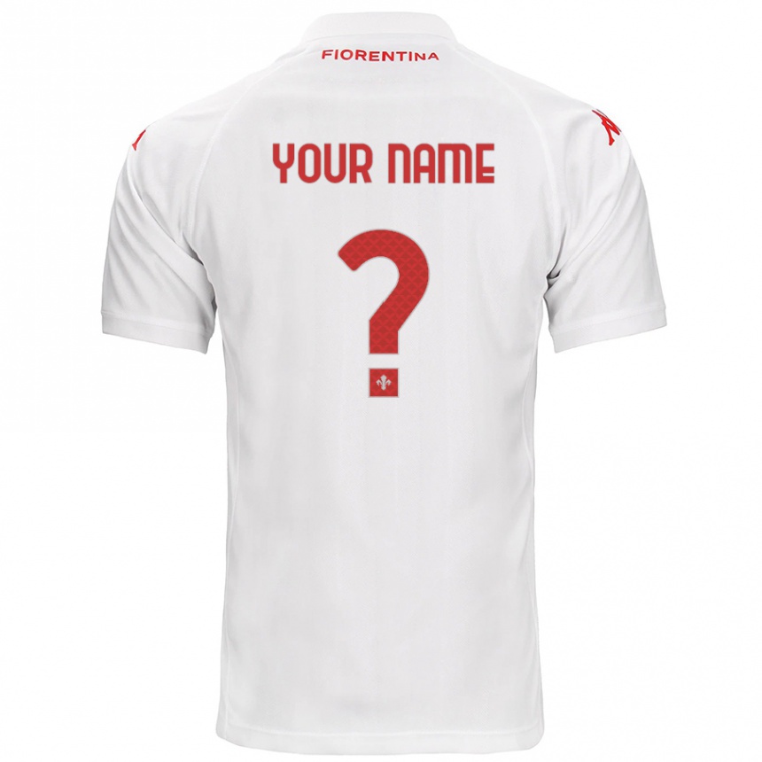 Kids Football Your Name #0 White Away Jersey 2024/25 T-Shirt