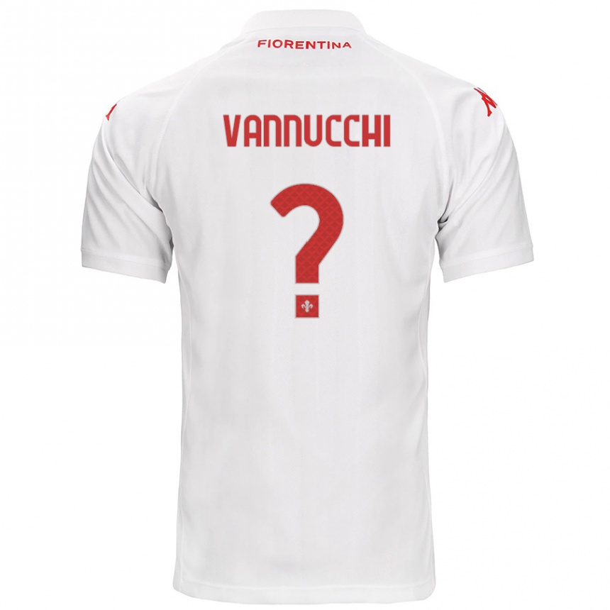 Kids Football Tommaso Vannucchi #0 White Away Jersey 2024/25 T-Shirt