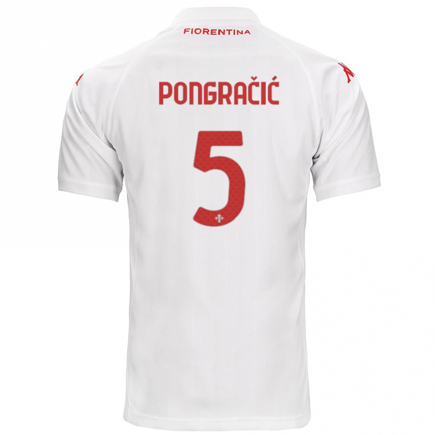 Kids Football Marin Pongračić #5 White Away Jersey 2024/25 T-Shirt