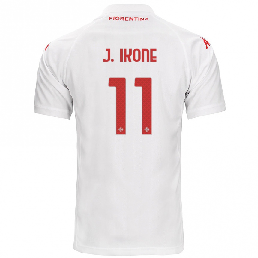 Kids Football Jonathan Ikoné #11 White Away Jersey 2024/25 T-Shirt