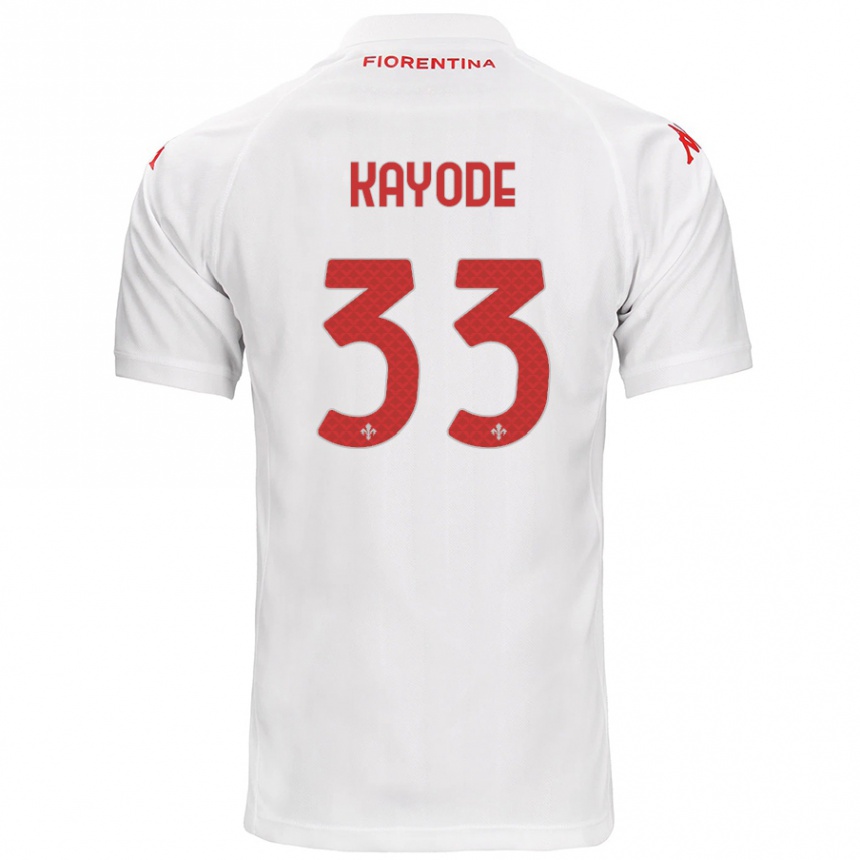 Kids Football Michael Kayode #33 White Away Jersey 2024/25 T-Shirt