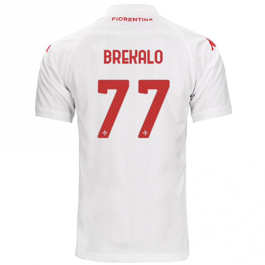 Kids Football Josip Brekalo #77 White Away Jersey 2024/25 T-Shirt