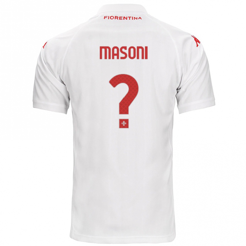 Kids Football Tommaso Masoni #0 White Away Jersey 2024/25 T-Shirt