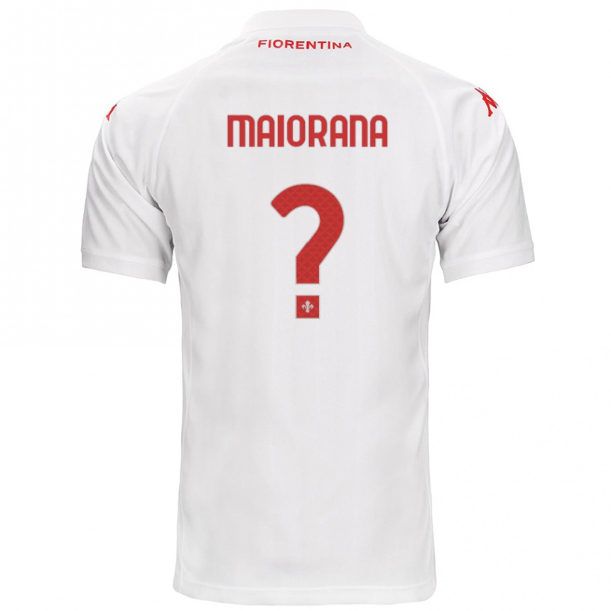 Kids Football Stefano Maiorana #0 White Away Jersey 2024/25 T-Shirt