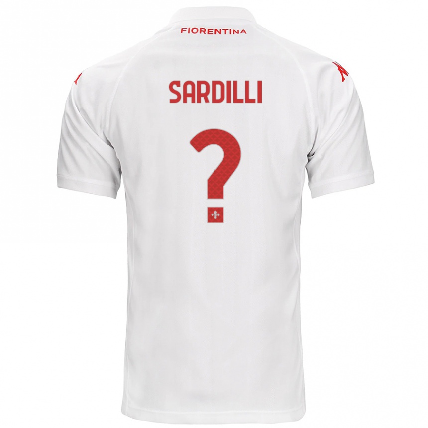 Kids Football Davide Sardilli #0 White Away Jersey 2024/25 T-Shirt