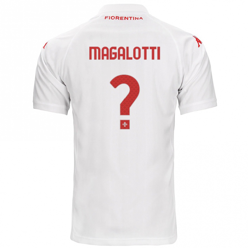 Kids Football Mattia Magalotti #0 White Away Jersey 2024/25 T-Shirt