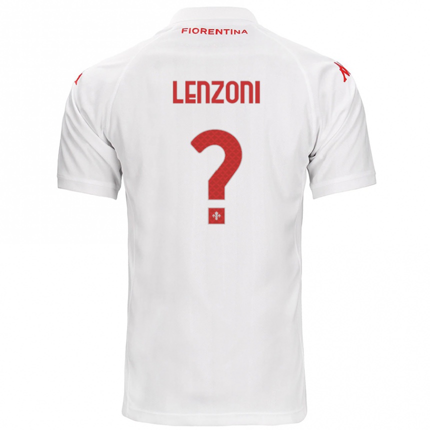 Kids Football Samuele Lenzoni #0 White Away Jersey 2024/25 T-Shirt