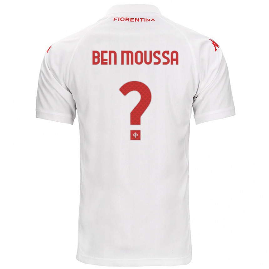 Kids Football Mehdi Ben Moussa #0 White Away Jersey 2024/25 T-Shirt