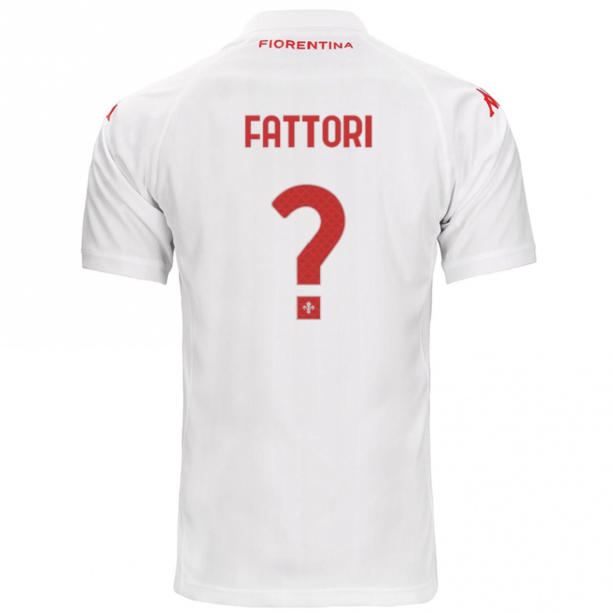 Kids Football Filippo Fattori #0 White Away Jersey 2024/25 T-Shirt