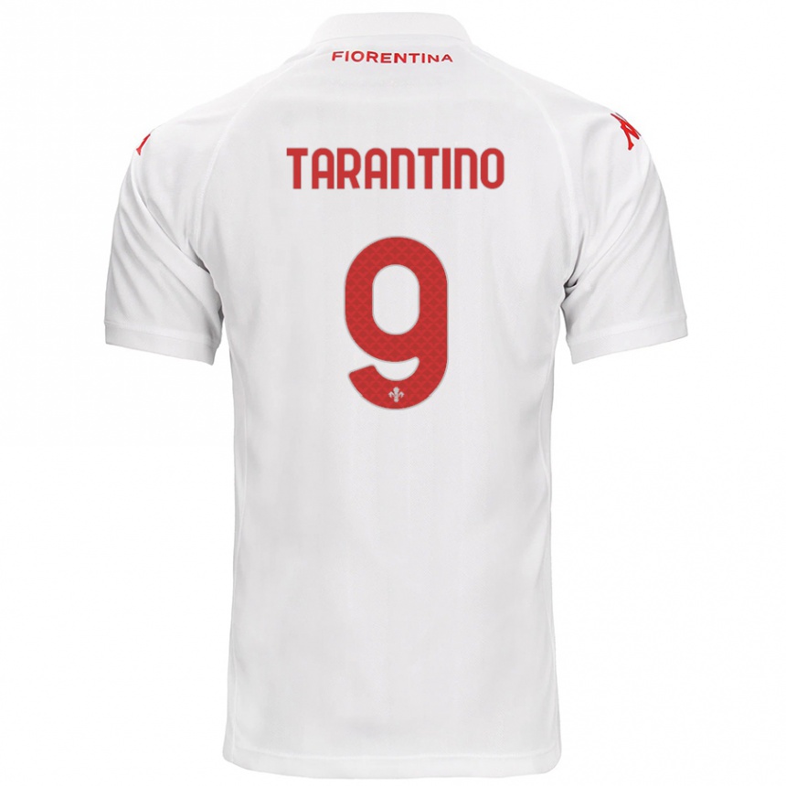 Kids Football Jacopo Tarantino #9 White Away Jersey 2024/25 T-Shirt