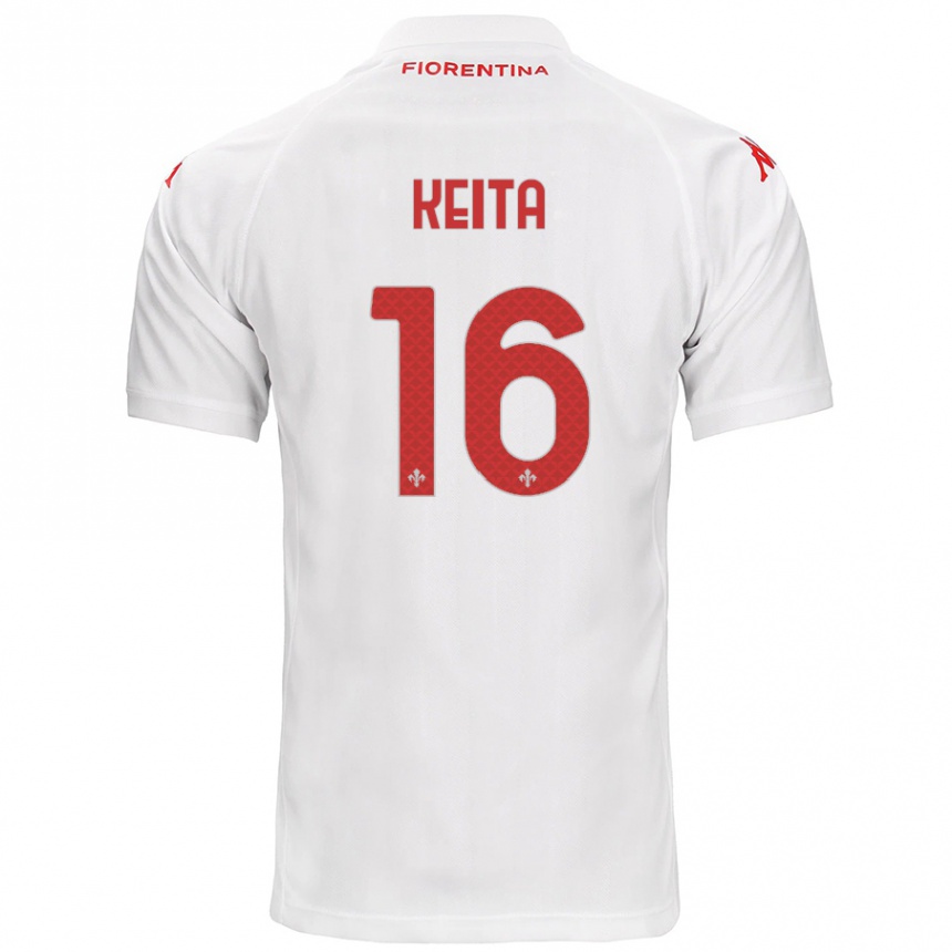 Kids Football Bala Keita #16 White Away Jersey 2024/25 T-Shirt