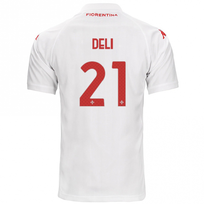 Kids Football Lapo Deli #21 White Away Jersey 2024/25 T-Shirt