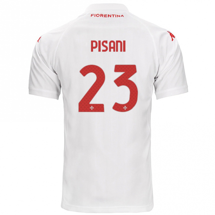 Kids Football Diego Pisani #23 White Away Jersey 2024/25 T-Shirt