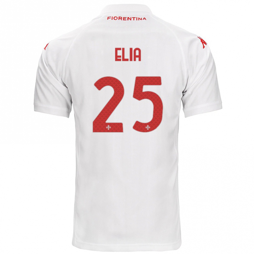 Kids Football Mirko Elia #25 White Away Jersey 2024/25 T-Shirt