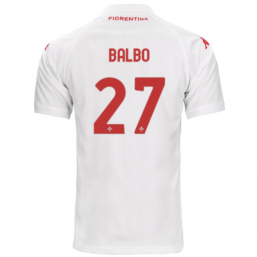 Kids Football Luis Balbo #27 White Away Jersey 2024/25 T-Shirt