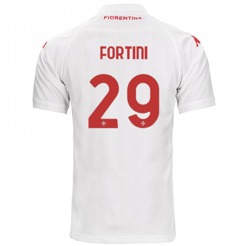 Kids Football Niccolò Fortini #29 White Away Jersey 2024/25 T-Shirt