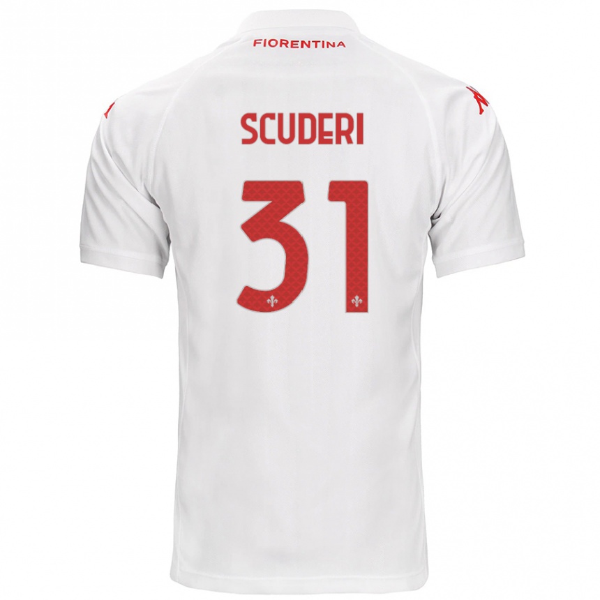 Kids Football Giulio Scuderi #31 White Away Jersey 2024/25 T-Shirt