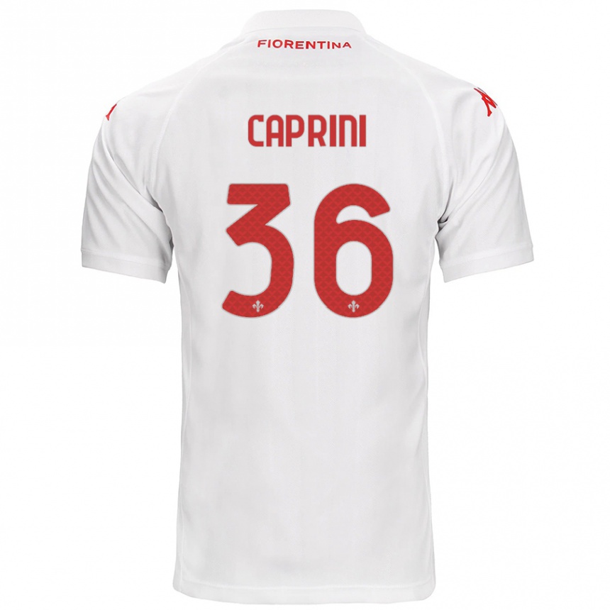 Kids Football Maat Daniel Caprini #36 White Away Jersey 2024/25 T-Shirt