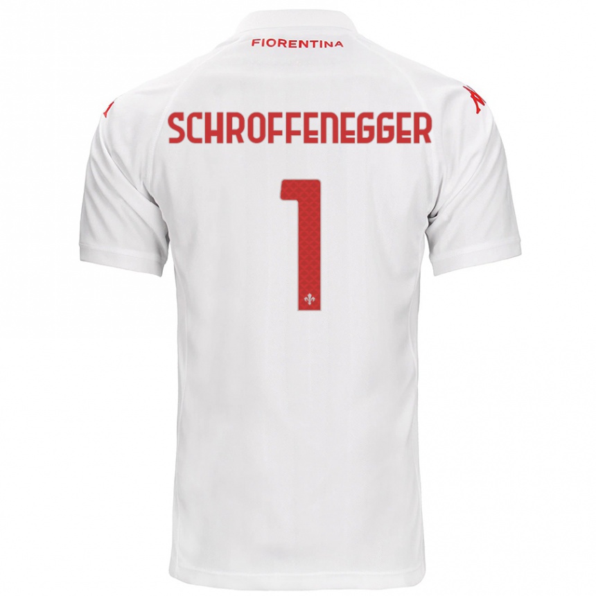 Kids Football Katja Schroffenegger #1 White Away Jersey 2024/25 T-Shirt