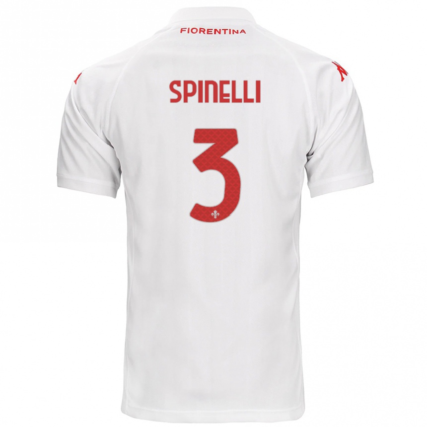 Kids Football Giorgia Spinelli #3 White Away Jersey 2024/25 T-Shirt