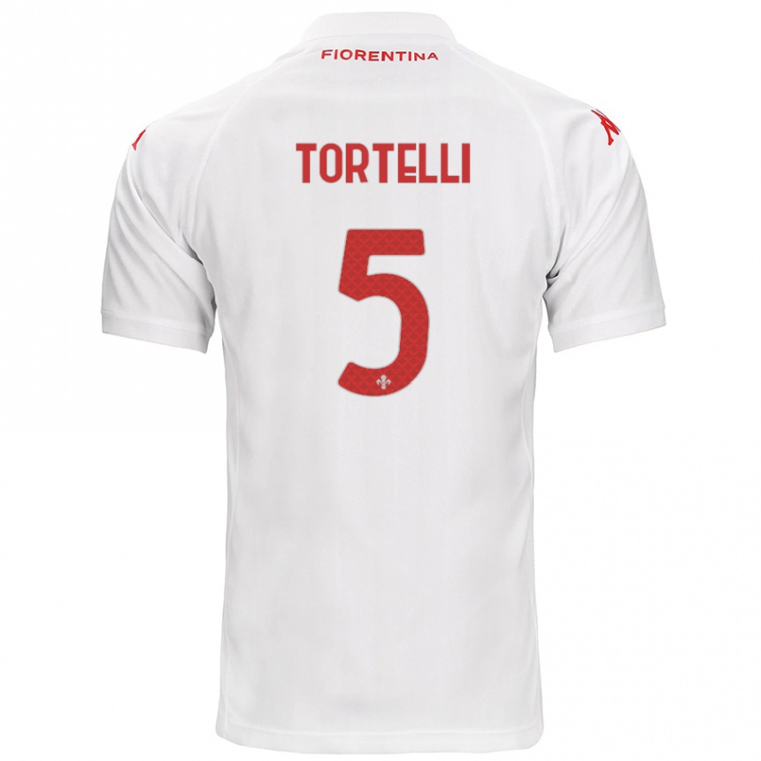 Kids Football Alice Tortelli #5 White Away Jersey 2024/25 T-Shirt