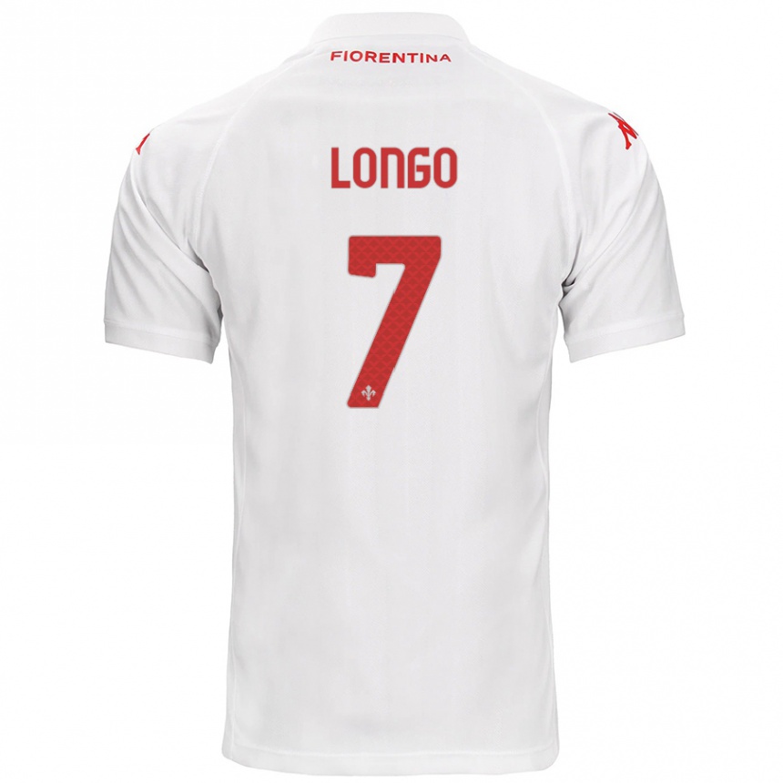 Kids Football Miriam Longo #7 White Away Jersey 2024/25 T-Shirt