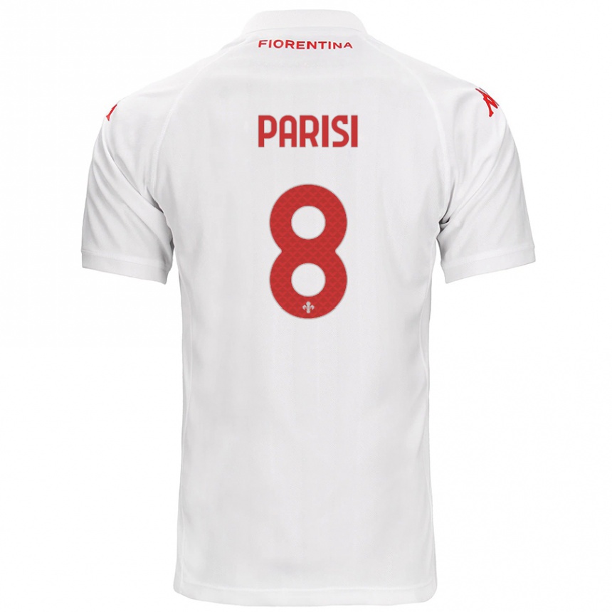 Kids Football Alice Parisi #8 White Away Jersey 2024/25 T-Shirt