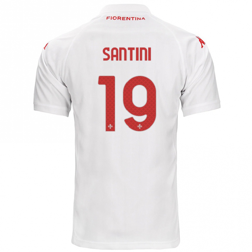 Kids Football Margherita Santini #19 White Away Jersey 2024/25 T-Shirt