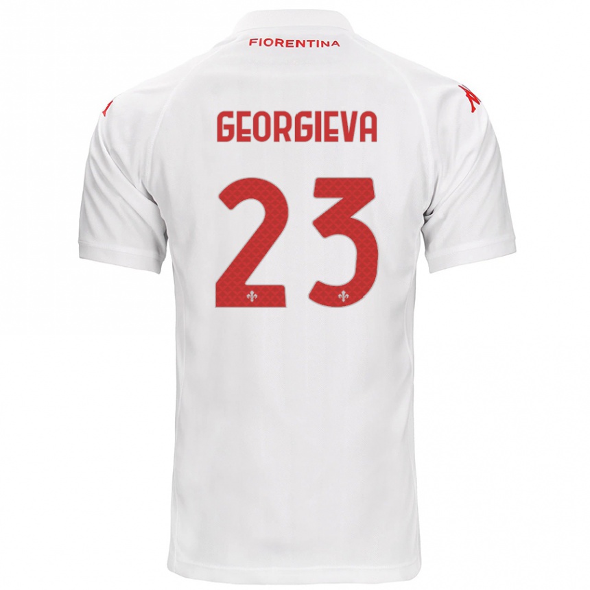 Kids Football Marina Georgieva #23 White Away Jersey 2024/25 T-Shirt