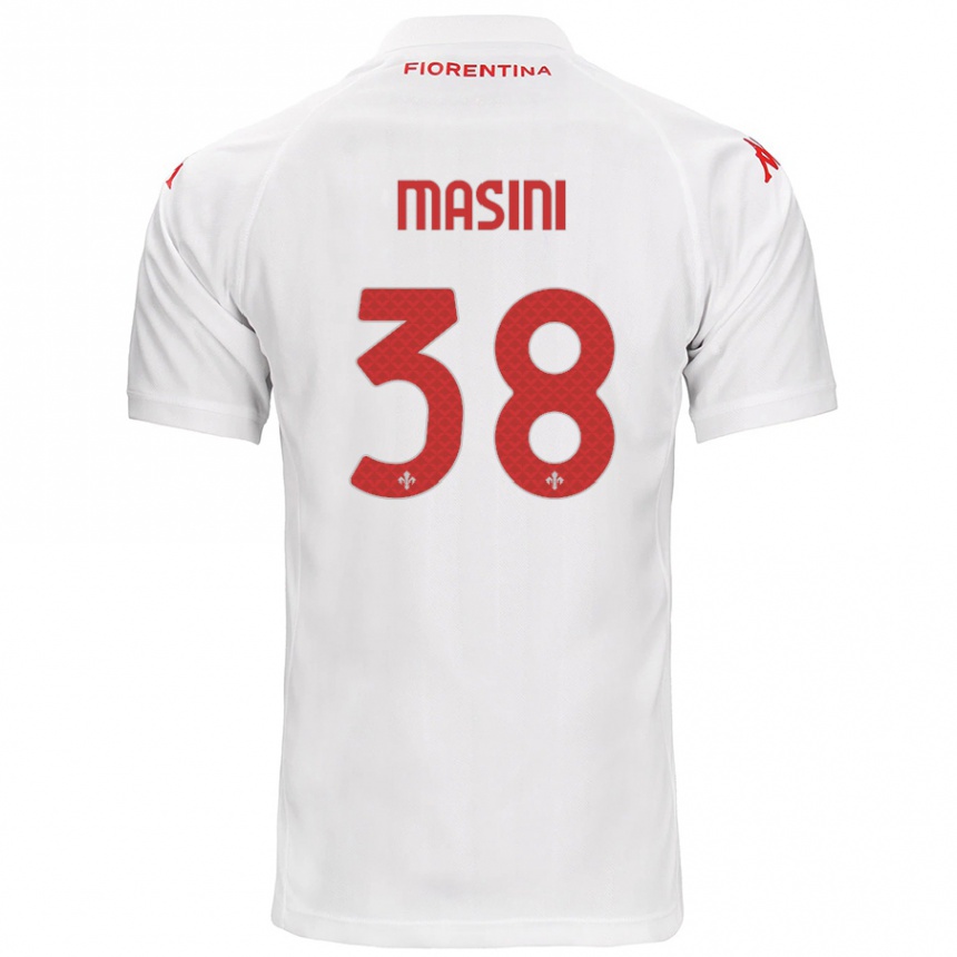 Kids Football Linda Masini #38 White Away Jersey 2024/25 T-Shirt