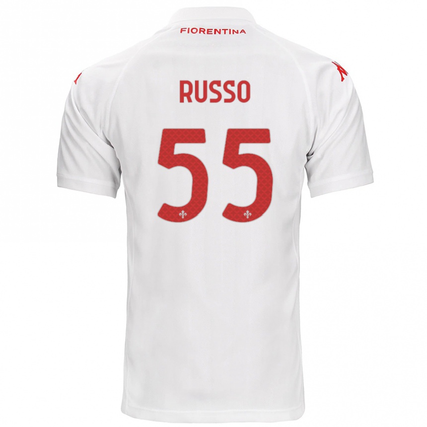 Kids Football Federica Russo #55 White Away Jersey 2024/25 T-Shirt