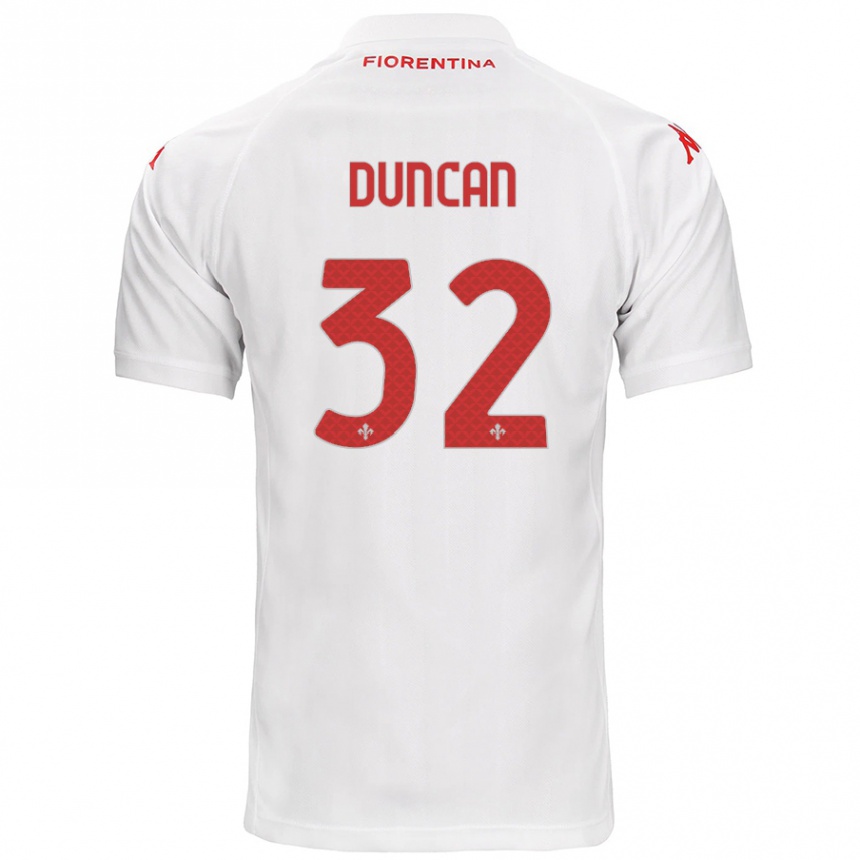 Kids Football Alfred Duncan #32 White Away Jersey 2024/25 T-Shirt