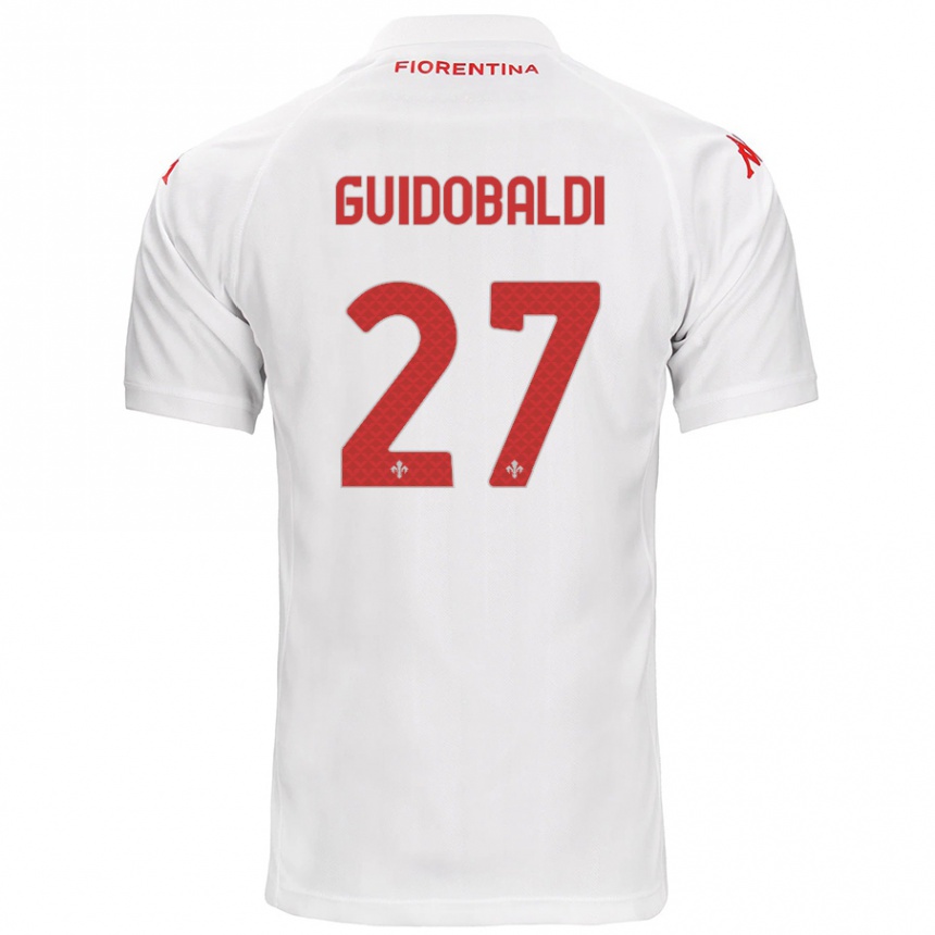 Kids Football Filippo Guidobaldi #27 White Away Jersey 2024/25 T-Shirt