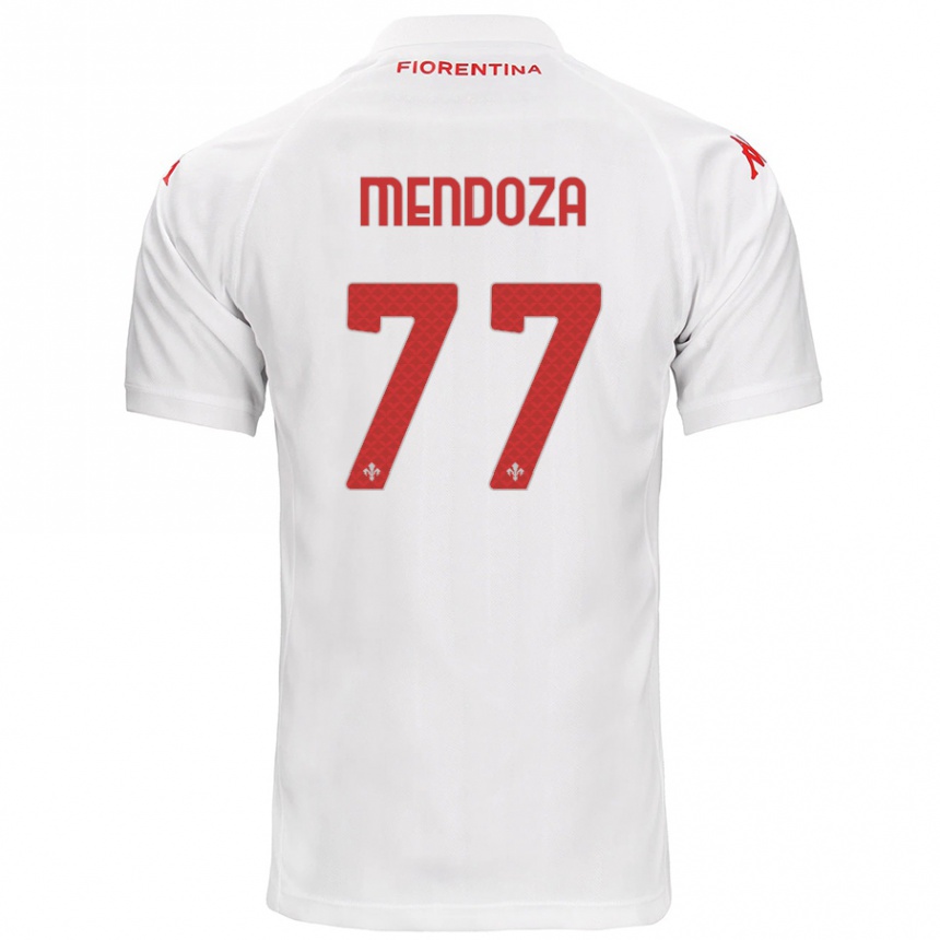 Kids Football William Mendoza #77 White Away Jersey 2024/25 T-Shirt