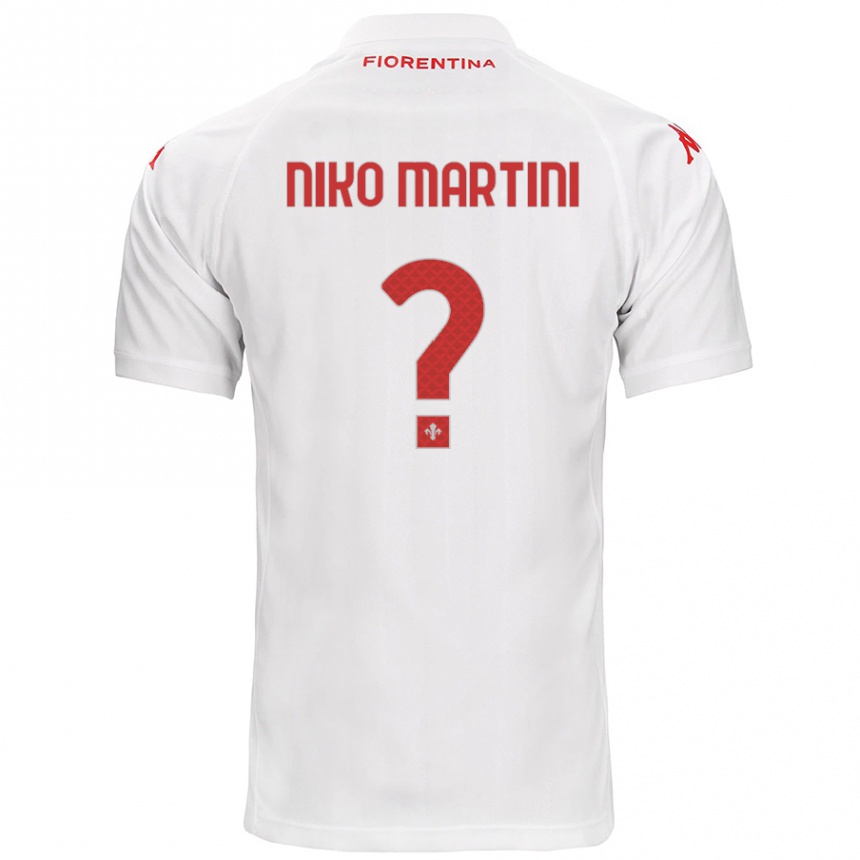 Kids Football Niko Martini #0 White Away Jersey 2024/25 T-Shirt