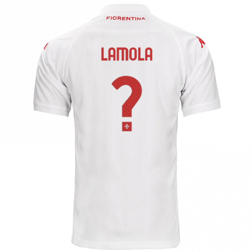 Kids Football Lorenzo Lamola #0 White Away Jersey 2024/25 T-Shirt