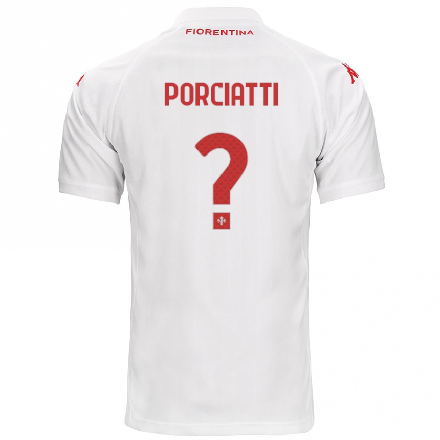 Kids Football Filippo Porciatti #0 White Away Jersey 2024/25 T-Shirt